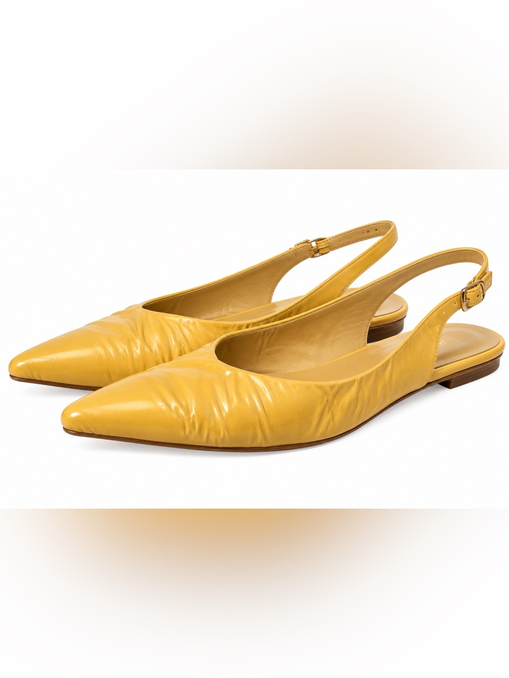 Stuart Weitzman Women’s Mustard Yellow Slingback Flats Size 11N